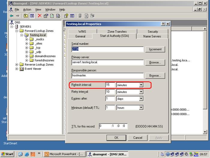 DNS SOA Refresh Interval