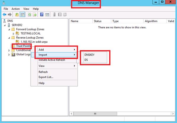 Importing DNSSec Public Keys