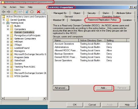 Password Replication Policy